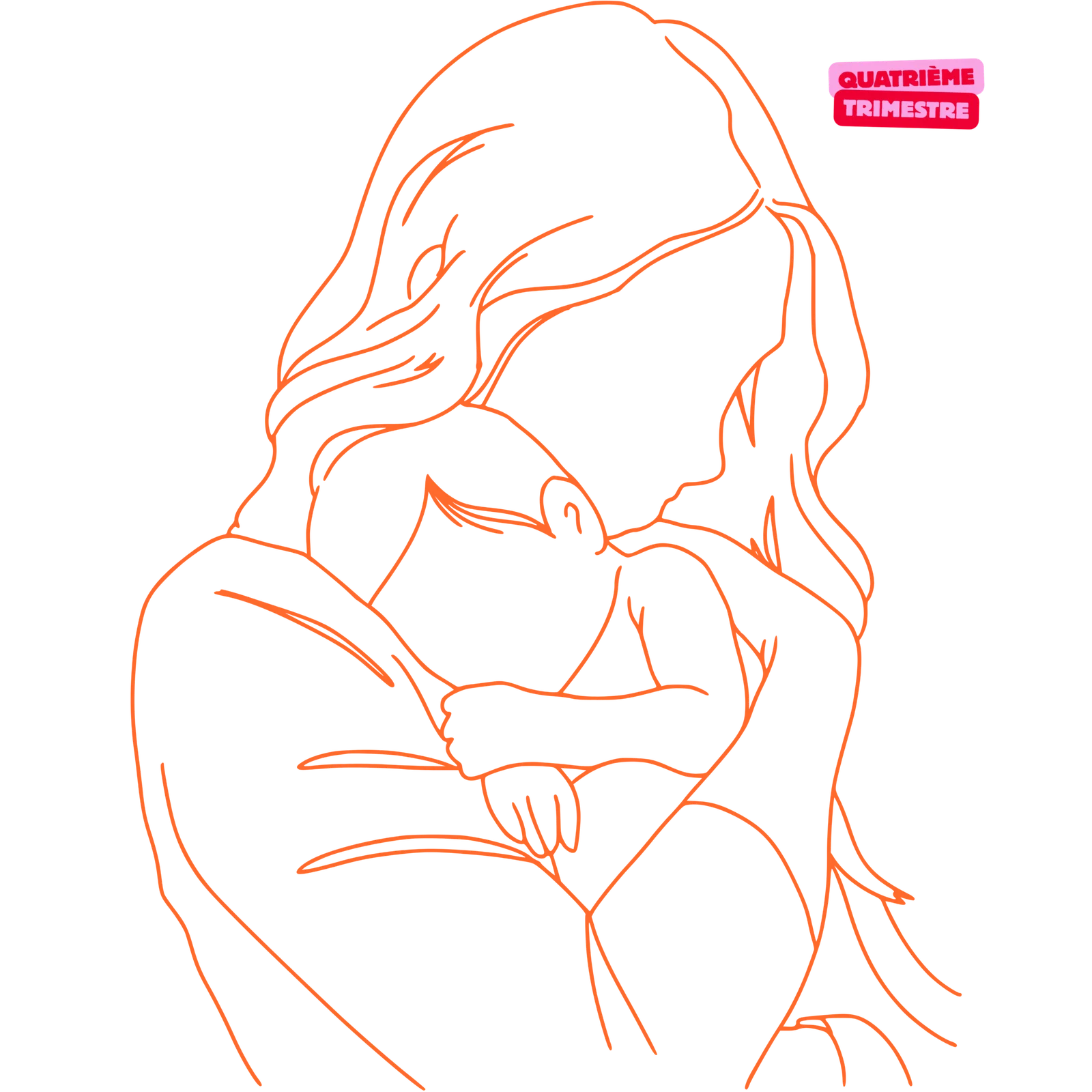 Illustration d’une maman tenant son bébé