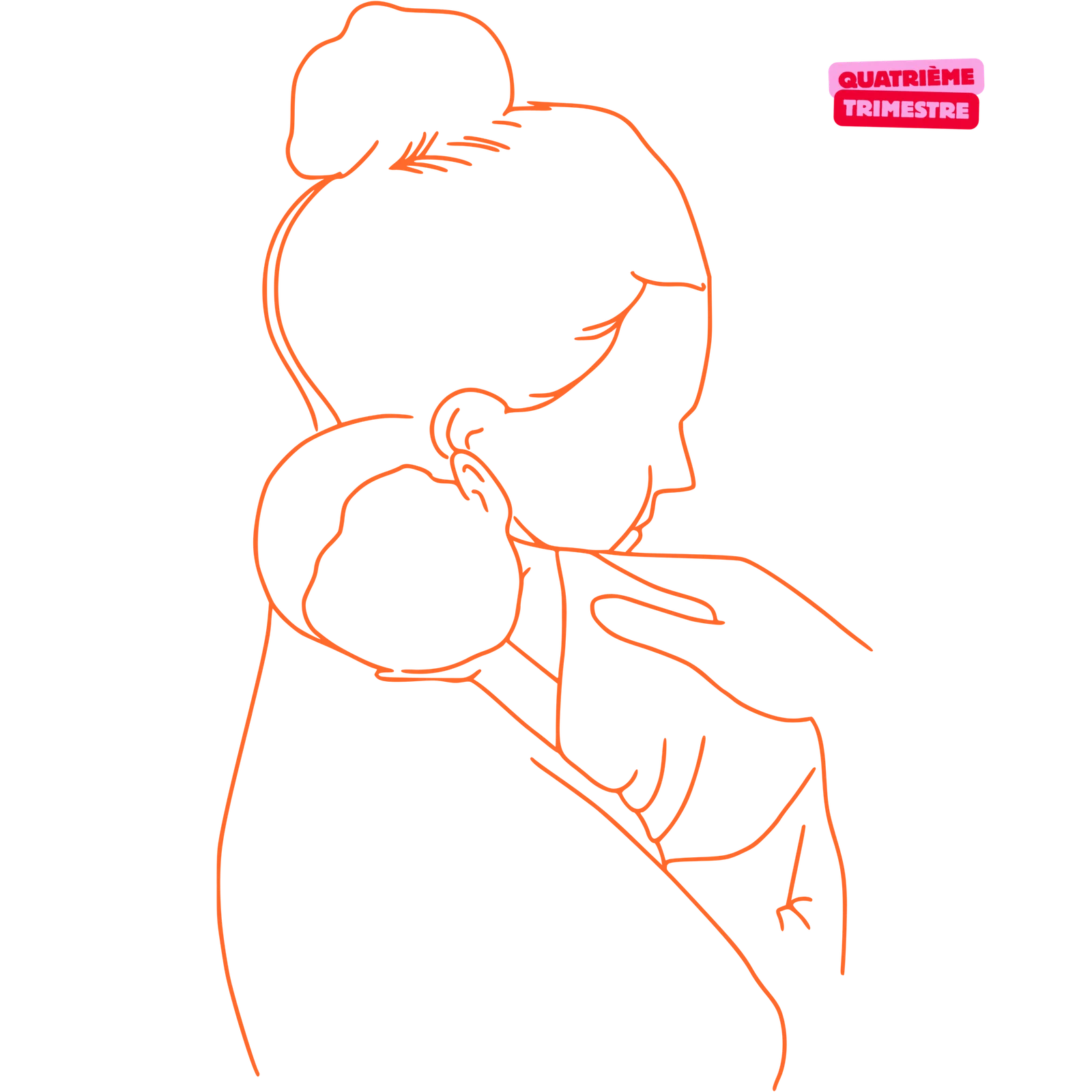 Illustration d’une maman avec son bébé